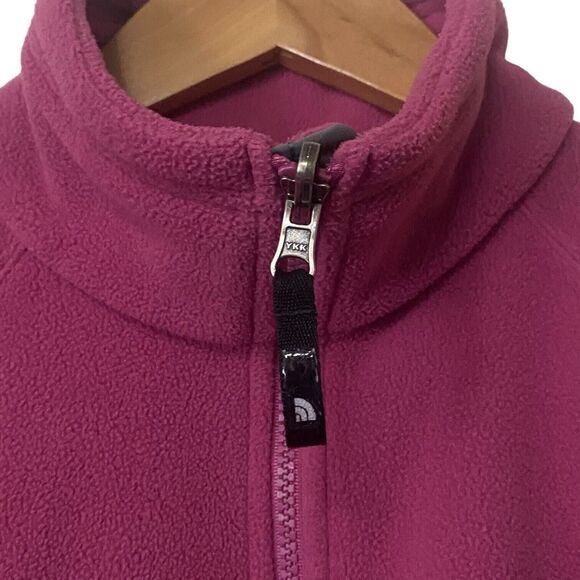 The North Face Womens Size Medium TKA 200 Full Zip Fleece Jacket Pink Black - Picture 7 of 14